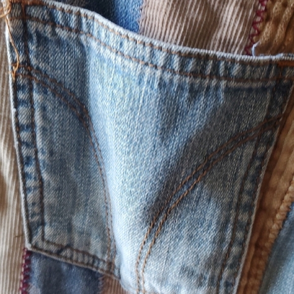 Gypsy Jeans RARE VINTAGE 70'S Striped Women's Flare Jeans - Picture 11 of 15